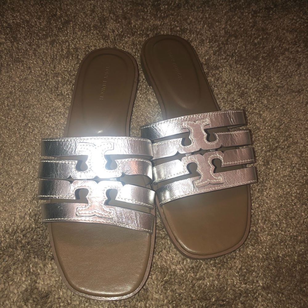 Tory Burch Ines Cage Slides - Picture 2 of 10